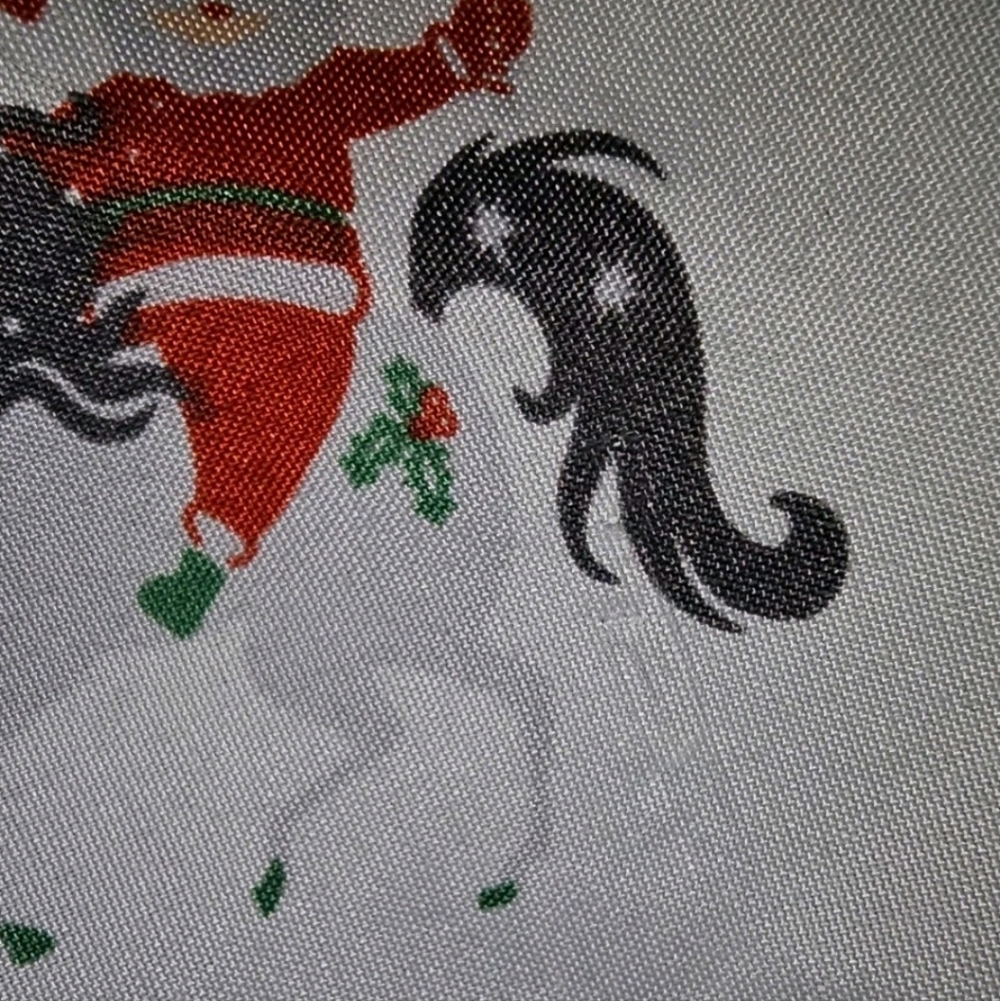 Santa Claus Riding A Unicorn Sheet Set Queen Flat Fitted 2 Pillowcases Holiday - Picture 6 of 11